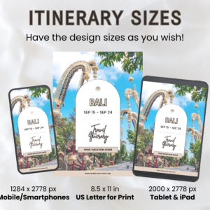 Bali Itinerary Template